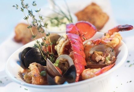 Explore Historic Bridge Street a bowl of seafood soup