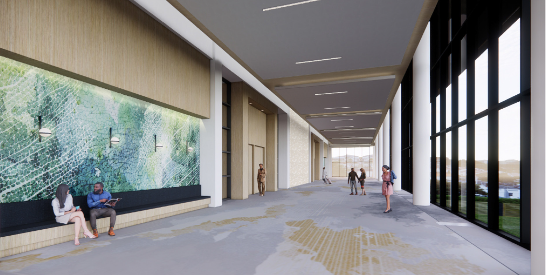 Convention Center A rendered image depicts one of the seating areas people can use to work and mingle in the newly renovated Bradenton Area Convention Center in Florida's Gulf Coast.