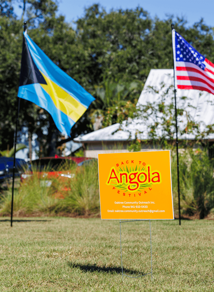 Hike Along the Bradenton Area's History Trail back to angola festival sign