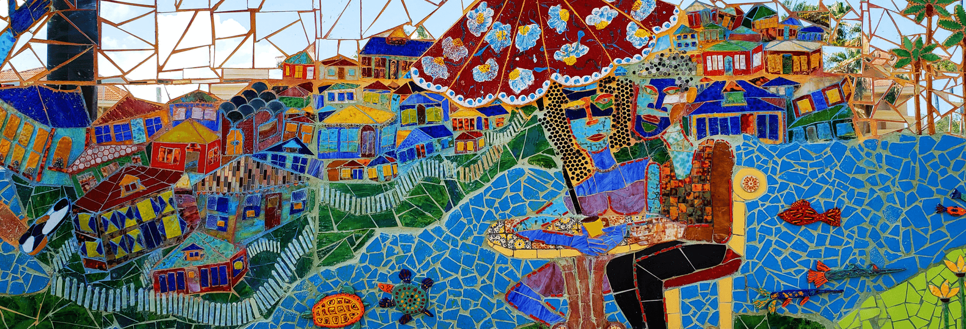 Trip Inspiration detail from mosaic public art work The Magic River